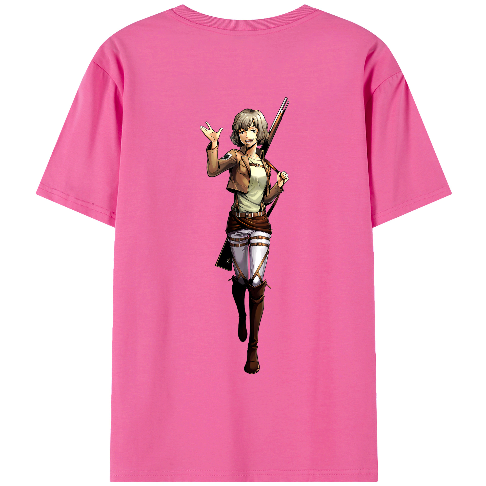 （画像用） 進撃の巨人 ヒツチ Attack on Titan Hitch レディース半袖Tシャツ(バックプリント)